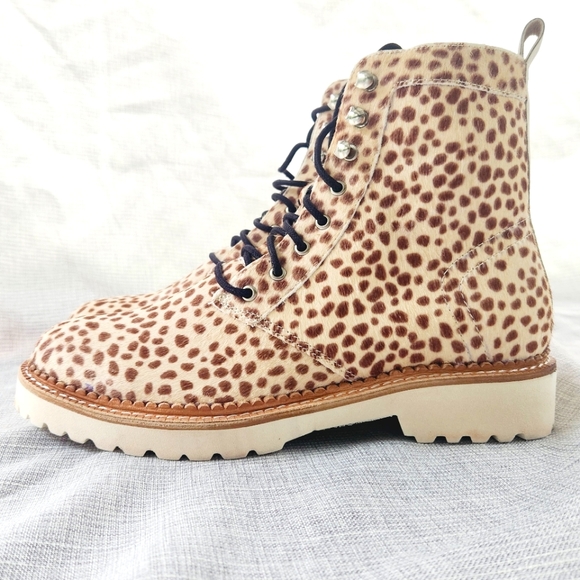 Dolce Vita, Leopard Print Combat Boot, Size 8 - Picture 8 of 14